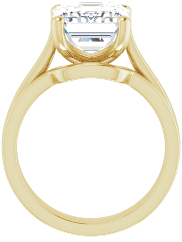 Sužadėtuvių Žiedas „Solitaire“ 585 Geltonojo Aukso Emerald 11mm x 9mm (7)