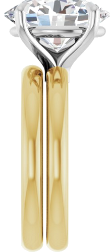 Sužadėtuvių Žiedas 585 Baltojo Ir Geltonojo Aukso Oval 12mm x 10mm (6)