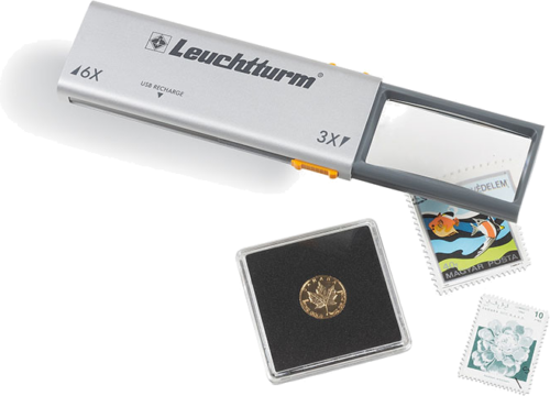 Duplex padidinimo stiklas (3x ir 6x) su LED USB įkrovikliu (4)