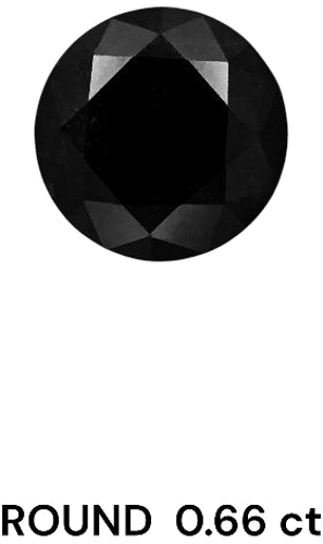 0.66 carat Fancy Black-VVS2 Excellent cut Natūralus Round Deimantas (1)