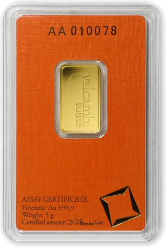5 г Инвестиционный золотой слиток Valcambi (3)