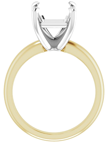 Sužadėtuvių Žiedas „Solitaire“ 585 Baltojo Ir Geltonojo Aukso Emerald 11mm x 9mm (2)