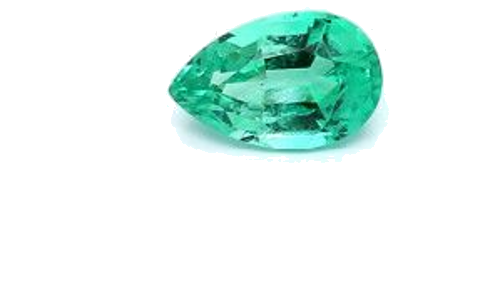 0.38 carat GREEN BRILLIANTSTEP cut Pear Smaragdas (1)