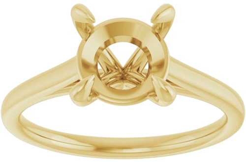 Sužadėtuvių Žiedas „Solitaire“ 585 Geltonojo Aukso Round 8mm (3)