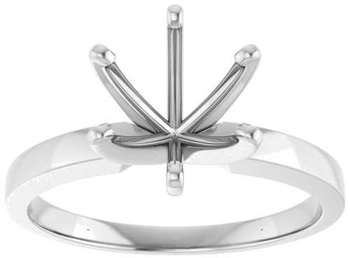 Sužadėtuvių Žiedas „Solitaire“ 585 Baltojo Aukso Round 10.2mm x 10.6mm (3)