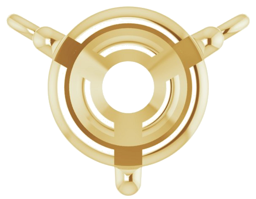 Pakabukas „Round 3-Prong“ 585 Geltonojo Aukso Round 6mm (1)