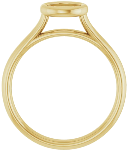 14K Yellow  5.8 mm Round Solitaire Engagement Ring Mounting (2)