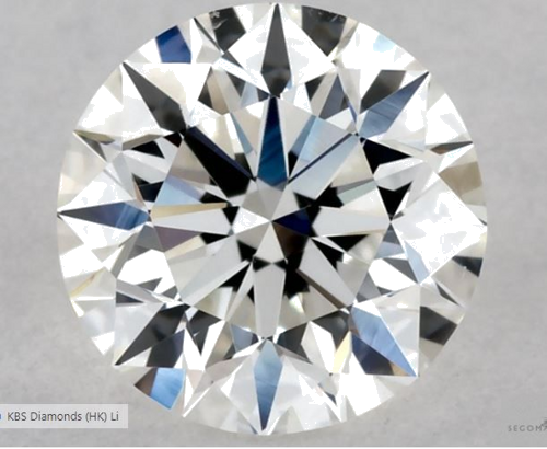 0.57 carat G-VS2 Excellent cut Natūralus Round Deimantas (1)