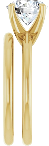 18K Yellow  8 mm Round Solitaire Engagement Ring Mounting (9)