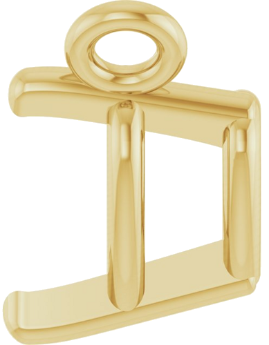 14K Yellow 4x4 mm Heart Solitaire 16-18  Necklace Mounting (3)