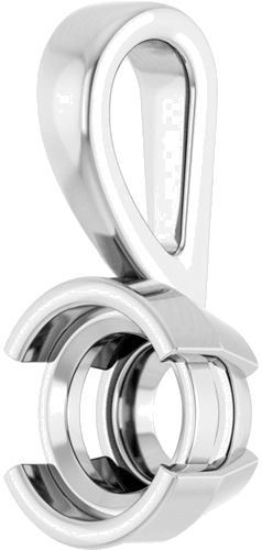 14K White 6 mm Round Pendant Mounting (2)