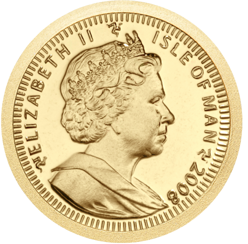 1/25 oz Princas Čarlzas ir sūnūs 2008 Meino sala auksinė moneta (2)