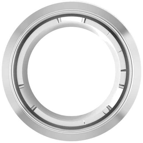 Pakabukas „Round Bezel-Set Slide“ 585 Baltojo Aukso Round 5.8mm (1)