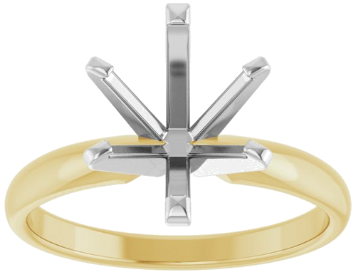 Sužadėtuvių Žiedas „Solitaire“ 585 Baltojo Ir Geltonojo Aukso Oval 10mm x 8mm (3)