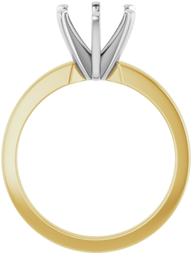 Sužadėtuvių Žiedas „Solitaire“ 585 Baltojo Ir Geltonojo Aukso Round 8mm (2)