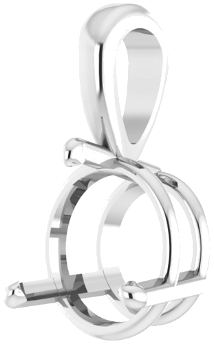 Pakabukas „Solitaire“ 585 Baltojo Aukso Round 8.5mm (2)