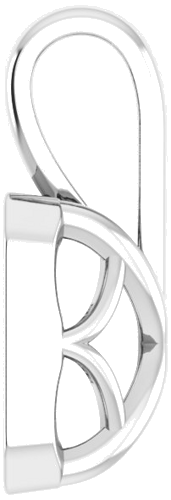 14K White 6x4 mm Emerald Pendant Mounting (3)