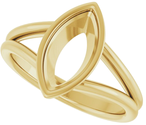 14K Yellow 12x6 mm Marquise Engagement Ring Mounting (5)