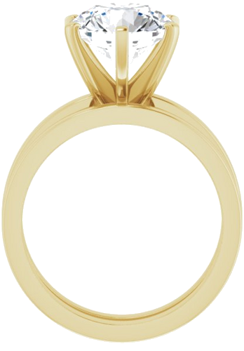 14K Yellow 9.4 mm Round Solitaire Engagement Ring Mounting (7)