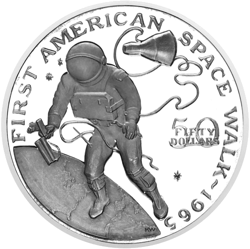 1 oz First American Space Walk Marshall Islands 1989 Silver Coin (1)