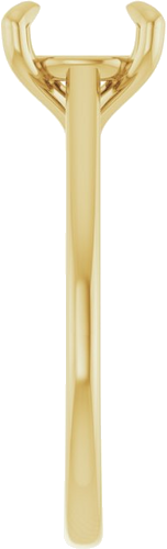 14K Yellow  8.2 mm Round Solitaire Engagement Ring Mounting (4)