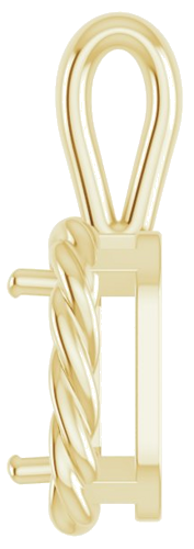 14K Yellow  6x4 mm Emerald Pendant Mounting (3)