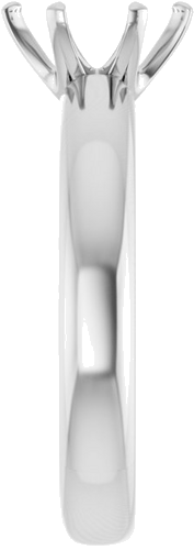 14K White 8x6 mm Oval Engagement Ring Mounting (4)