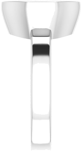 14K White 11x9 mm Oval Solitaire Engagement Ring Mounting (4)