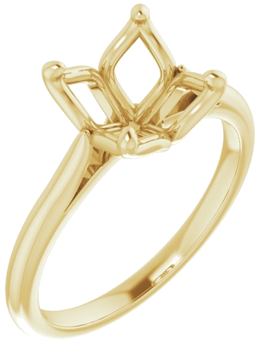 Sužadėtuvių Žiedas „Solitaire“ 14k yellow gold Round 9mm (1)