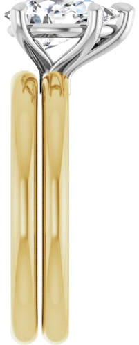 14K Yellow White 9x6 mm Pear Solitaire Engagement Ring Mounting (7)