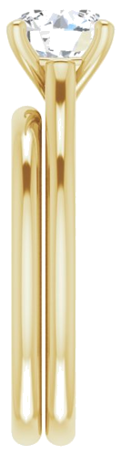 Sužadėtuvių Žiedas „Solitaire“ 585 Geltonojo Aukso Round 7mm (9)