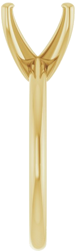 14K Yellow  7 mm Square Solitaire Engagement Ring Mounting (4)