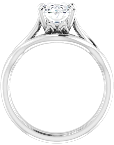 Sužadėtuvių Žiedas „Solitaire“ 585 Baltojo Aukso Oval 9mm x 7mm (7)