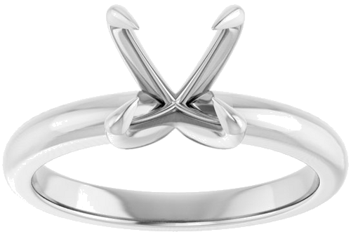 Sužadėtuvių Žiedas „Solitaire“ 585 Baltojo Aukso Round 8mm (3)