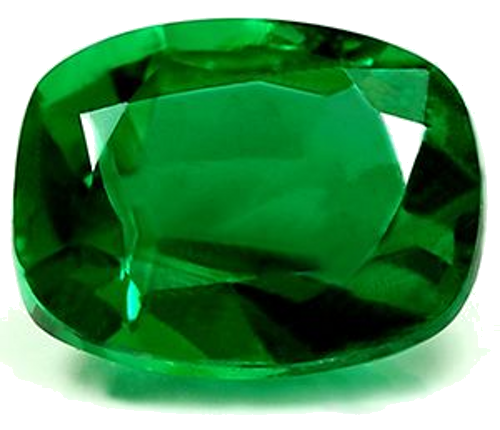 1.05 carat GREEN Cushion Smaragdas (1)