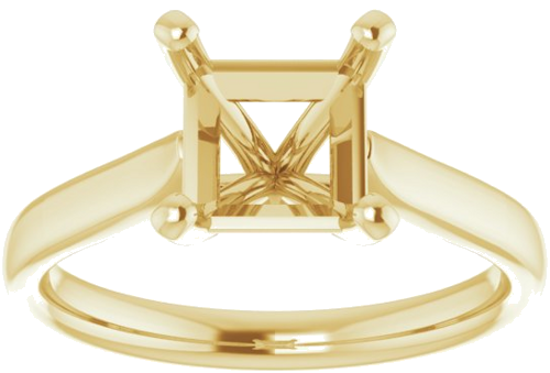 Sužadėtuvių Žiedas „Solitaire“ 585 Geltonojo Aukso Square 6.5mm (3)