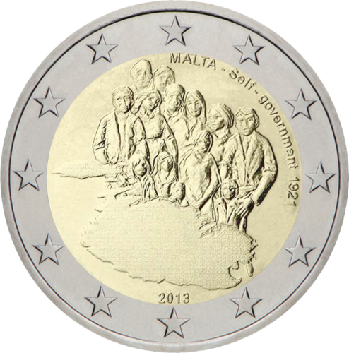 2013 Malta Konstitucija 2 eurų moneta (1)