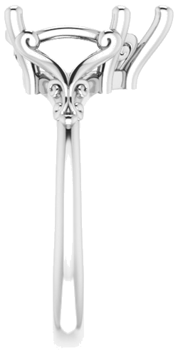 14K White 12x8 mm Pear Solitaire Engagement Ring Mounting (4)