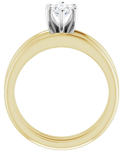 Sužadėtuvių Žiedas „Solitaire“ 417 Baltojo Ir Geltonojo Aukso Marquise 10mm x 5mm (7)