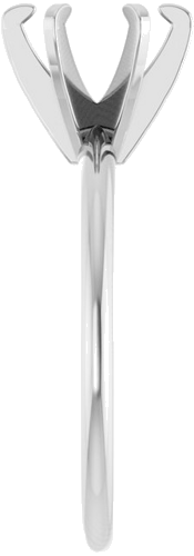 14K White 7.3-7.7 mm Round 6-Prong Solitaire Engagement Ring Mounting (4)