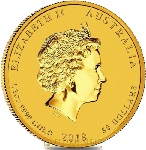 2018 Year of the Dog, Australia Lunar 1/2 oz Gold coin (2)