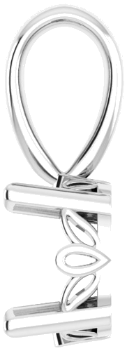 14K White 6x6 mm Cushion Pendant Mounting (3)