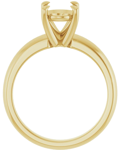 14K Yellow 9x7 mm Oval Solitaire Engagement Ring Mounting (2)