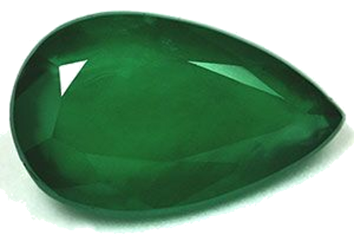 3.9 carat GREEN Pear Smaragdas (1)