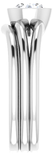 14K White 6 mm Round Engagement Ring Mounting (9)
