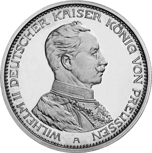 3 Marks Wilhelm II (1914) German Empire Silver Coin (1)