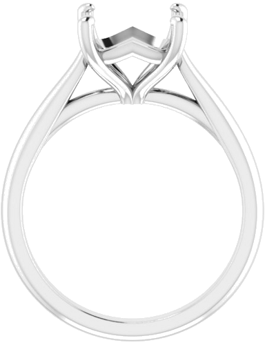 Sužadėtuvių Žiedas „Solitaire“ 585 Baltojo Aukso Asscher 8mm (2)