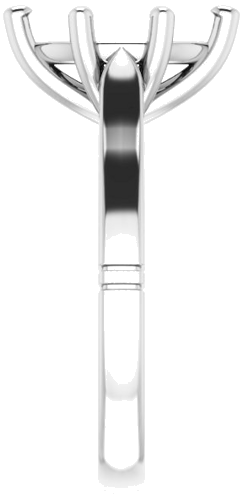 14K White  12x6 mm Marquise Solitaire Engagement Ring Mounting (4)