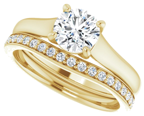 14K Yellow 6 mm Round Solitaire Engagement Ring Mounting (10)