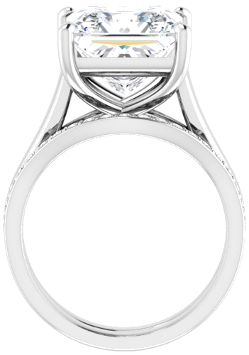 Sužadėtuvių Žiedas „Solitaire“ 585 Baltojo Aukso Square 10mm (7)